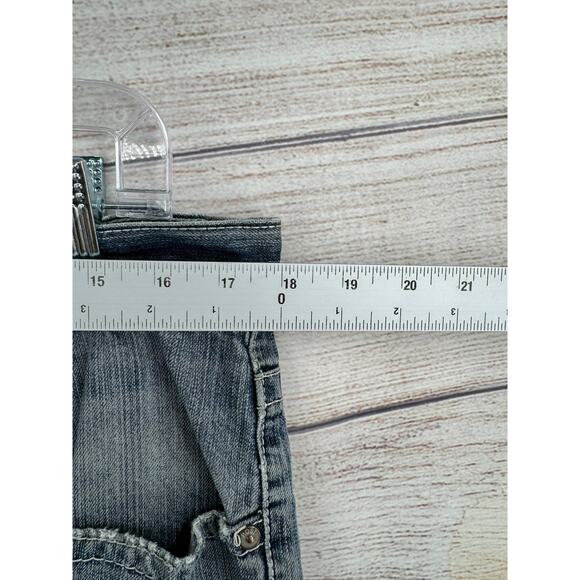 Request Jeans Premium Embroidered Straight Leg Jeans Mens 36x30 Blue Distressed - Picture 8 of 9